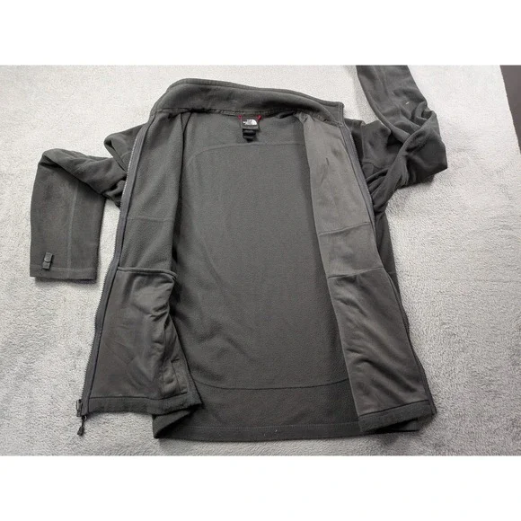 The North Face Mens Polartec Classic Full Zip Fleece Jacket Gray Orange Size M - Picture 8 of 11